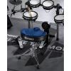 imageDonner Heavy Duty Drum Throne Motorcycle Style Drum Stool Widened Drum Chair with Velvet Surface Height Adjustable Padded Seat Double Braced Blue