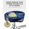 imageDonner Heavy Duty Drum Throne Motorcycle Style Drum Stool Widened Drum Chair with Velvet Surface Height Adjustable Padded Seat Double Braced Blue