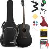 imageDonner Black Acoustic Guitar for Beginners Adult Teens Starter Kits  Full Size 41 SteelString Acustica Guitarra Bundle Set with Free Online Lesson Gig Bag Strap Tuner Cutaway DAG1CBBlack