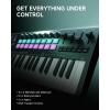 imageDonner STARRYKEY37 PLAY MIDI Keyboard Controller 37 Key Portable MIDI Controller with 128 Buildin Voices 16 Drum Pads Arpeggio Sequencer USBWireless Connection 4 DAW Software ampamp 40 Courses