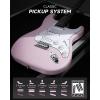 imageDONNER DST80 Electric Guitar 39 Beginner Electric Guitar Kit with Amp Classic SSS Pickup Complete with Gig Bag Tuner Capo Strap Picks and Free Online LessonsShell Pink