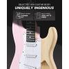 imageDONNER DST80 Electric Guitar 39 Beginner Electric Guitar Kit with Amp Classic SSS Pickup Complete with Gig Bag Tuner Capo Strap Picks and Free Online LessonsShell Pink