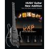imageDonner HUSH X PRO Electric Guitar Kit  Smart Travel Guitar with Dozens of Preset Combinations 7 Tone Sim Options Metallic WhiteBlack