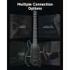 imageDonner HUSH X PRO Electric Guitar Kit  Smart Travel Guitar with Dozens of Preset Combinations 7 Tone Sim Options Metallic WhiteBlack