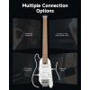 imageDonner HUSH X PRO Electric Guitar Kit  Smart Travel Guitar with Dozens of Preset Combinations 7 Tone Sim Options Metallic WhiteMetallic White
