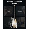 imageDonner HUSH X PRO Electric Guitar Kit  Smart Travel Guitar with Dozens of Preset Combinations 7 Tone Sim Options Metallic WhiteWhiteLuxe