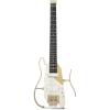imageDonner HUSH X PRO Electric Guitar Kit  Smart Travel Guitar with Dozens of Preset Combinations 7 Tone Sim Options Metallic WhiteWhiteLuxe