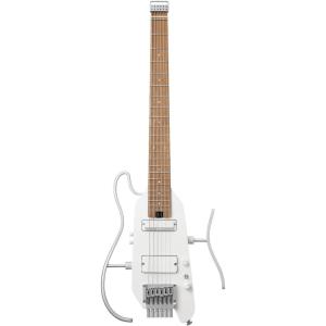 imageDonner HUSH X PRO Electric Guitar Kit  Smart Travel Guitar with Dozens of Preset Combinations 7 Tone Sim Options Metallic WhiteMetallic White