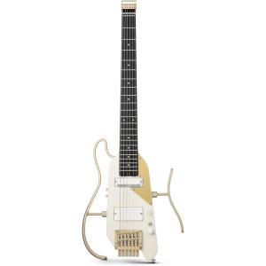 imageDonner HUSH X PRO Electric Guitar Kit  Smart Travel Guitar with Dozens of Preset Combinations 7 Tone Sim Options Metallic WhiteWhiteLuxe