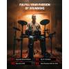 imageDonner DED300X Electronic Drum Set Electric Drum Kit with 10quot Quiet Mesh Drum Pad 12quot Crash Cymbals 100 Kits 900 Sounds and 50 Demo Songs Sticks USB MIDI DONNER PLAY app 5 Pads 4 Cymbals