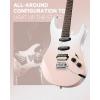 imageDonner DMT66 39 Inch Full Size Electric Guitar for Beginner Starter Electric Guitar Kit with Bag BlackGradient Pink
