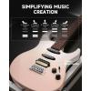 imageDonner DMT66 39 Inch Full Size Electric Guitar for Beginner Starter Electric Guitar Kit with Bag BlackGradient Pink