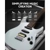 imageDonner DMT66 39 Inch Full Size Electric Guitar for Beginner Starter Electric Guitar Kit with Bag BlackGray