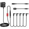 imageDonner DPA100 Guitar Pedal Power Supply Adapter 9V DC 1A Tip Negative 5 Way Daisy Chain Cables for Effect Pedal