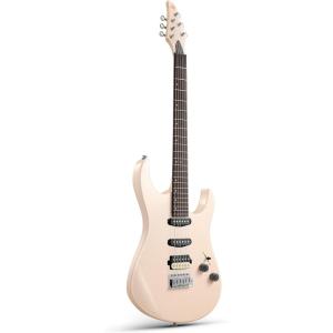 imageDonner DMT66 39 Inch Full Size Electric Guitar for Beginner Starter Electric Guitar Kit with Bag BlackPink