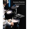 imageDonner Percussion Table for Drum Sets Drum Accessory Holder Tray with Clamp On Shelf Stable Flexible Microphone Stand with EVA Pad Shock Absorbing Large Surface
