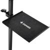 imageDonner Percussion Table for Drum Sets Drum Accessory Holder Tray with Clamp On Shelf Stable Flexible Microphone Stand with EVA Pad Shock Absorbing Large Surface