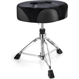 imageDonner Saddle Drum Throne Drum Stool with Thickened Memory Foam Ergonomic Seat Height Adjustable Drum Seat Double Braced Drum Chair AntiSlip Drummer Stool for Adults and Teenagers
