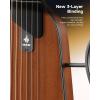 imageDonner HUSHI EVO2 Acoustic Electric Travel Guitar  Portable Headless Quiet Practice Guitar UltraLight Mahogany Body with Builtin Tuner Detachable Stands amp Headphone Jack  SunburstNatural