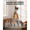 imageDonner Guitar Wall Mount Shelf with 3 Hooks and Pick Holder Wood Guitar Hanger Rack for Acoustic Electric Bass Ukulele Banjo Violin