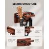 imageDonner Guitar Wall Mount Shelf with 3 Hooks and Pick Holder Wood Guitar Hanger Rack for Acoustic Electric Bass Ukulele Banjo Violin