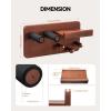 imageDonner Guitar Wall Mount Shelf with 3 Hooks and Pick Holder Wood Guitar Hanger Rack for Acoustic Electric Bass Ukulele Banjo Violin