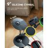 imageDonner DED70SE Electric Drum Set Electronic Drums with 4 Quiet Silicone Pads 9 Cymbals 150 Sounds and 15 Kits USB MIDI TypeC Charging Port Throne Headphones Sticks Melodics LessonsPolychromatic