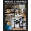 imageDonner DED70SE Electric Drum Set Electronic Drums with 4 Quiet Silicone Pads 9 Cymbals 150 Sounds and 15 Kits USB MIDI TypeC Charging Port Throne Headphones Sticks Melodics LessonsBlack