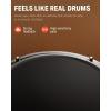 imageDonner Adults Beginners Electronic Drum Set with 180 Sounds Mesh Pad Drums Kit DED80 Gray