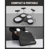 imageDonner Beat Go Electronic Drum Set Bundle with Snare Drum Stand Portable Compact Electric Drum Kit with Drumstick and Backpack for Beginners with Trainning Lessons 180 Voices 30 Demos