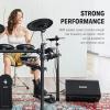 imageDonner DED200X Electronic Drum Set with Quiet Mesh Drum Pads Bundles with Donner Electric Drum AMP 80Watt Wireless Electronic Drum Amplifier Professional DDA80