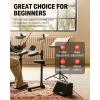 imageDonner DED70 Electric Drum Set for Beginner with 150 Sounds 4 Quiet Mesh Pads Bundle with Donner Mini Electric Drum Amp 20W Wireless Portable for Home Practice
