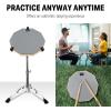 imageDonner DED70 NEW Electric Drum Set for Beginner with 150 Sounds 4 Quiet Mesh Pads 9 Cymbals Bundle with Donner Drum Practice Pad 8 Inches Gray