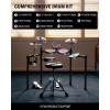 imageDonner DED70L Electronic Drum Set with LED Light Up Quiet Mesh Drum Pads amp 9 Cymbals 150 Sounds 15 Drum Kits USB MIDI TypeC Charging 2 Pedal Throne Headphones Sticks Melodics LessonsPolychromatic