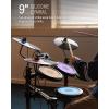imageDonner DED70L Electronic Drum Set with LED Light Up Quiet Mesh Drum Pads amp 9 Cymbals 150 Sounds 15 Drum Kits USB MIDI TypeC Charging 2 Pedal Throne Headphones Sticks Melodics LessonsPolychromatic