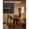 imageDonner DED80 Electronic Drum Set with 4 Quiet Mesh Pads 180 Sounds Bundle with Donner Drum Throne Set Padded Seat Height Adjustable Drum Stools 5A Drumsticks Included Multiple Iterations