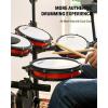 imageDonner Electric Drum Set DED200 Pro Electronic Drum Kit with Standalone HiHat DualZone 10 Inch Mesh Snare and Independent Kick Drum for Advanced Drummer 5 Pads 4 Cymbals
