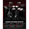 imageDonner Heavy Duty Drum Throne Motorcycle Style Drum Stool Electric Drum Set DED300 Pro Electronic Drum Kit Quiet with Triple Zone Ride
