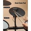 imageDonner Mute Cymbal for Electronic Drum Set 13inch Dual Zone Crash for Electric Drum Kit 2 Zone E Cymbal for Digital Drum CYB13D13inch