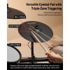 imageDonner Mute Cymbal for Electronic Drum Set 17inch TripleZone CrashRide Cymbal for Electric Drum Kit 3 Zone E Cymbal for Digital Drum CYB17T13inch
