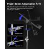 imageDonner Sheet Music Holder Adjustable Clamp On Sheet Music Tray for Drummers with MultiJoint Arm SpaceSaving Percussion Sheet Music Tray for Acoustic Electric Drum Fits 1535mm Cymbal Stands