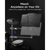 imageDonner Sheet Music Holder Adjustable Clamp On Sheet Music Tray for Drummers with MultiJoint Arm SpaceSaving Percussion Sheet Music Tray for Acoustic Electric Drum Fits 1535mm Cymbal Stands