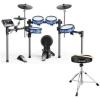 imageDonner BackBeat Electric Drum Set with HighTech 7inch Touchscreen and Donner Drum Throne Set with Padded Seat Height Adjustable Drum Stools