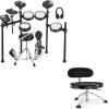 imageDonner DED200 Electric Drum Kit And Motorcycle Style Drum Throne with Backrest