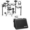 imageDonner DED200 Electric Drum Sets with Quiet Mesh Drum Pads Bundle with Donner Mini Electric Drum Amp 20W Wireless Electronic Drum Amplifier Keyboard Speaker DDA20 Protable for Home Practice