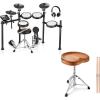 imageDonner DED200 Electric Drum Sets with Quiet Mesh Drum Pads and Donner Saddle Drum Throne Height Adjustable Padded Seat Drum Stool for Adults and Kids
