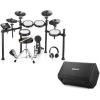 imageDonner DED200X Electronic Drum Set with Quiet Mesh Drum Pads Bundles with Donner Electric Drum AMP 80Watt Wireless Electronic Drum Amplifier Professional DDA80