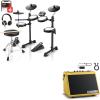 imageDonner DED80 Electronic Drum Set with 4 Quiet Mesh Pads Buddle with Donner Electric Drum Speaker 20W Wireless Small Amp for Electric Drum Sets DDA20 Portable for Home Practice