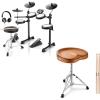 imageDonner DED80 Electronic Drum Set with 4 Quiet Mesh Pads and Donner Saddle Drum Throne Height Adjustable Padded Seat Drum Stool for Adults and Kids