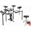 imageDonner Drum Throne Set Padded Seat Height Adjustable 5A Drumsticks Included DED300X Electronic Drum Set Electric DrumKit with 10 Quiet MeshampDrum Pad 12 Crash Cymbals